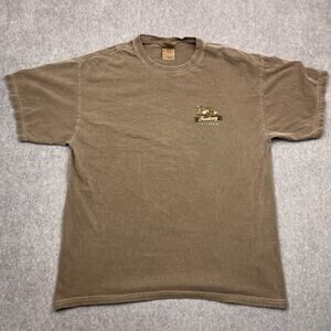 gildan ultra cotton monterey california t-shirt brown short sleeve mens large